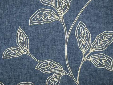 Alendel Tantra drapery fabric swatch in Jean (849)