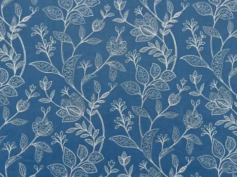 Alendel Tinker drapery fabric swatch in Navy (0867)