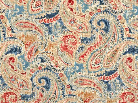 Alendel Washington drapery fabric swatch in Denim (841)