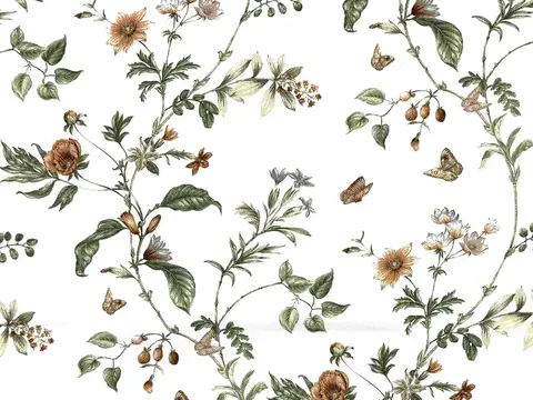 Alendel Wishful drapery fabric swatch in Fall (0561)