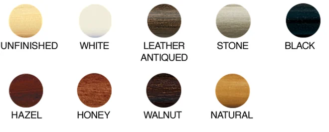 Forest Cordoba wood pole finish swatches