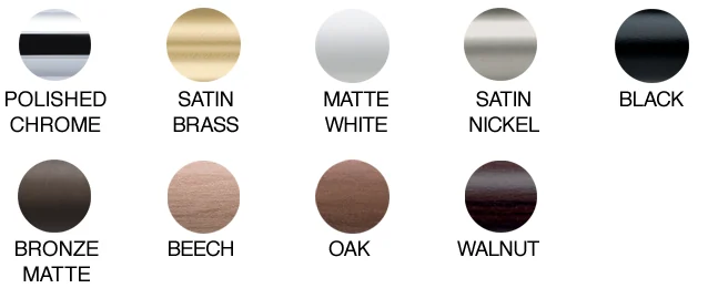 Forest Dresden traversing rod finish swatches