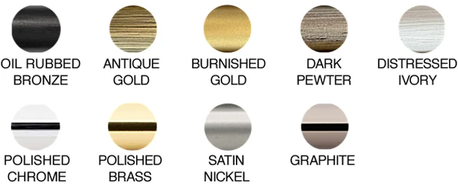 Forest London motorized wood rod finish swatches
