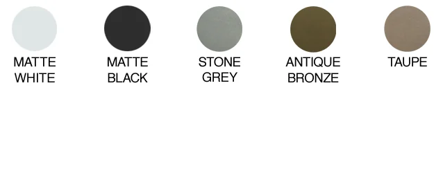 Forest Rotterdam rectangle rail finish swatches