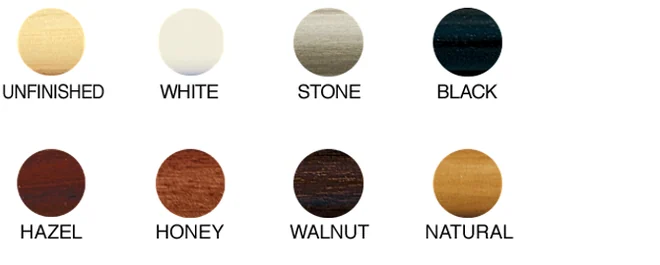 Forest Seville wood pole finish swatches