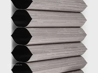 Lutron Kyoto Blackout shade fabric swatch in Pewter (HC-KYT0-PW)