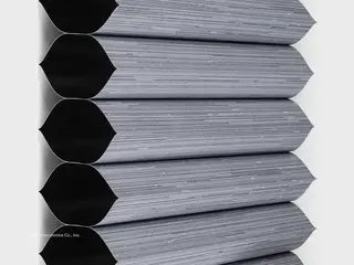 Lutron Kyoto Blackout shade fabric swatch in Slate (HC-KYT0-SL)