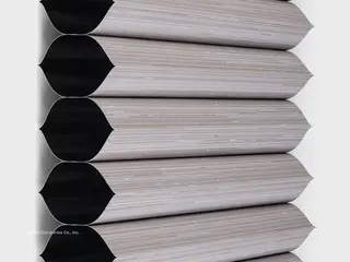 Lutron Kyoto Blackout shade fabric swatch in Stone (HC-KYT0-SN)