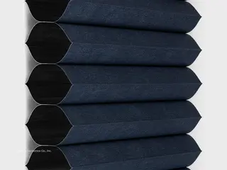 Lutron Madrid Blackout shade fabric swatch in Navy (HC-MAD0-NV)