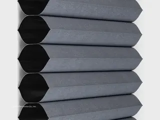 Lutron Madrid Blackout shade fabric swatch in Storm (HC-MAD0-SM)