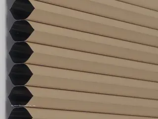 Lutron Monaco Single-Cell Room-Darkening shade fabric swatch in Clay (RD-SL-CL-V)