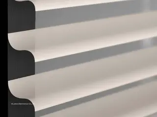 Lutron Palazzo 3" Room-Darkening 0% shade fabric swatch in Eggshell (SB-PLZO-17)