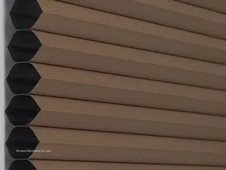 Lutron Rio Single-Cell Room-Darkening shade fabric swatch in Truffle (RD-SL-TR)