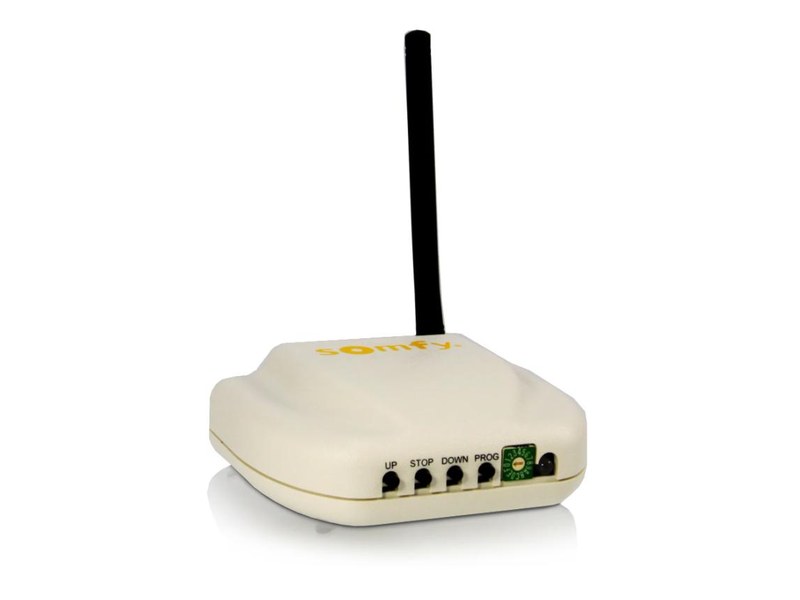 Somfy Universal RTS Interface II (URTSI II) with its antenna - Somfy product photo