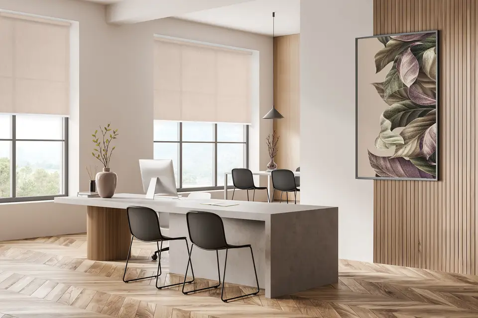 Ancona FR shade fabric in a room, photo 1 of 3 from TOP Window Covering