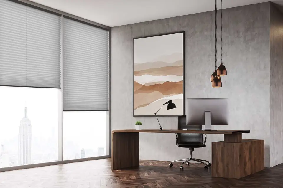 Chianti Translucent shade fabric in a room, photo 1 of 3 from TOP Window Covering