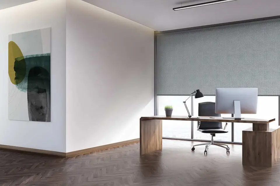 Essence Screen shade fabric in a room, photo 3 of 6 from TOP Window Covering