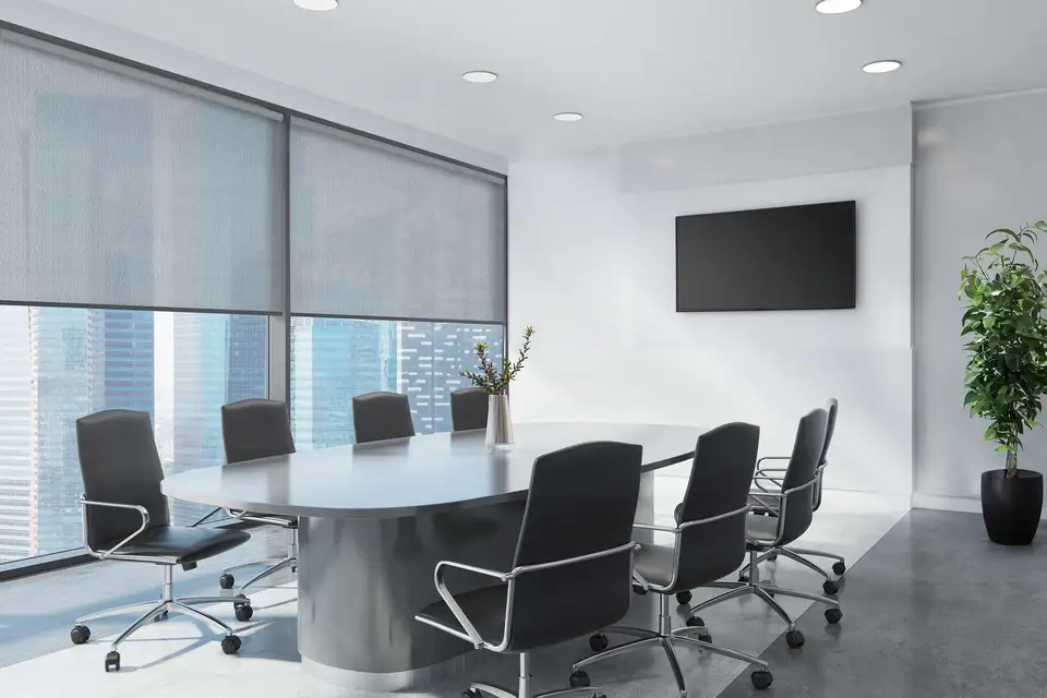 Finesse Screen 3% shade fabric in a room, photo 1 of 3 from TOP Window Covering