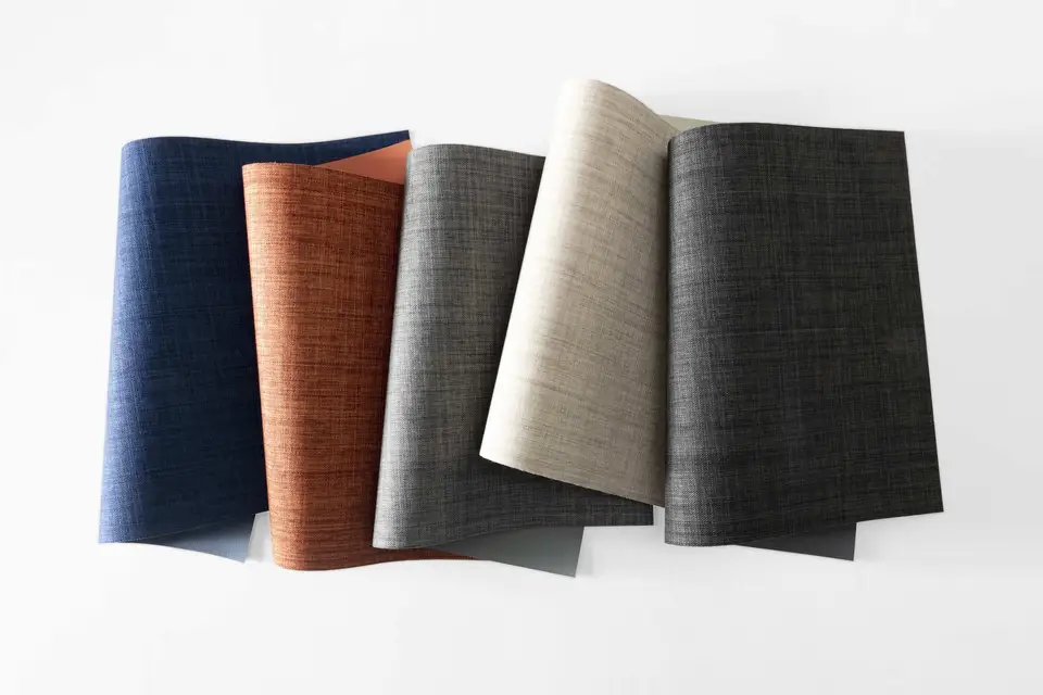 Linen Look Blackout Color Backing shade fabric in a room, photo 2 of 2 from TOP Window Covering
