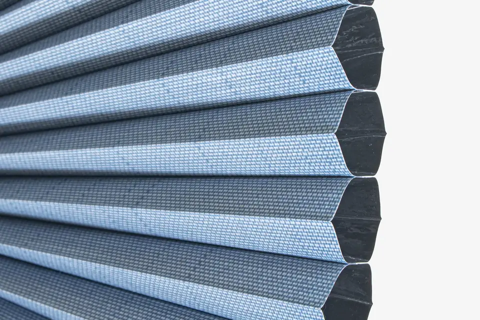 Mogri Blackout shade fabric in a room, photo 3 of 3 from TOP Window Covering