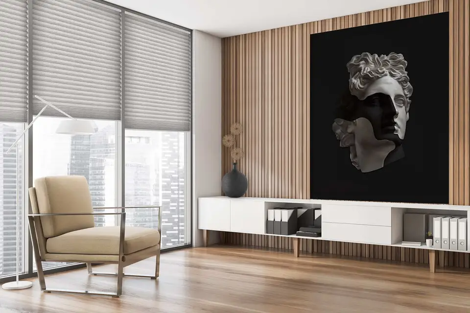 Mogri Translucent shade fabric in a room, photo 1 of 3 from TOP Window Covering