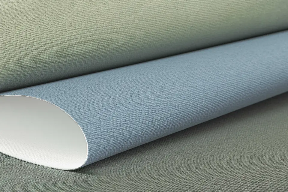 Orient Blackout Color Backing shade fabric in a room, photo 3 of 3 from TOP Window Covering