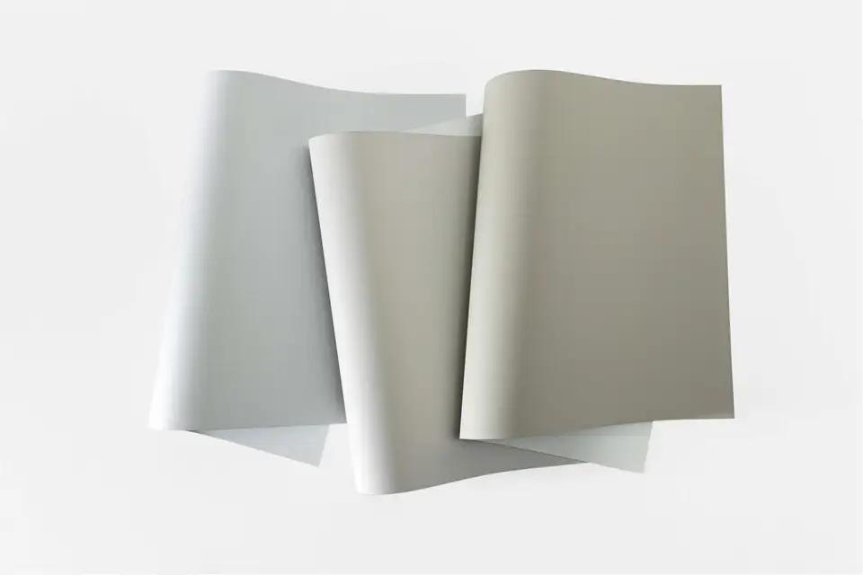 Riva Blackout White Backing shade fabric in a room, photo 2 of 3 from TOP Window Covering