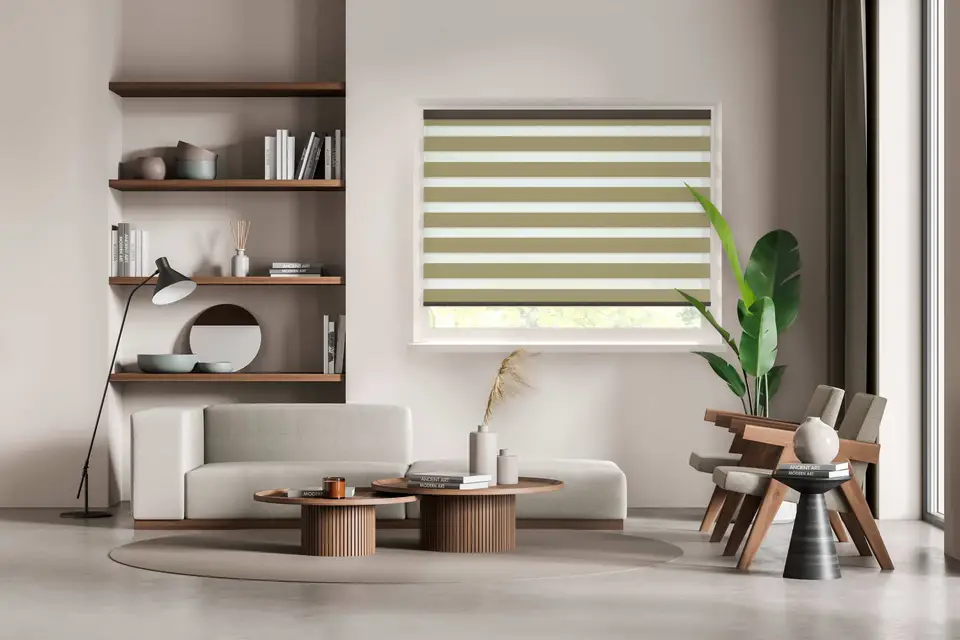 Twinlight Fusion shade fabric in a room, photo 1 of 3 from TOP Window Covering