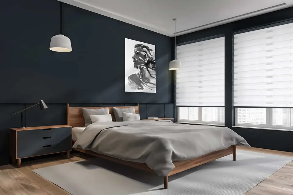Twinlight Samba shade fabric in a room, photo 1 of 2 from TOP Window Covering