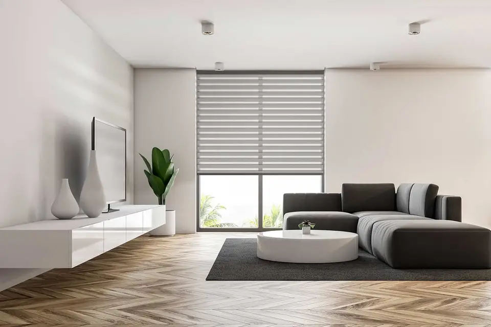 Twinlight Seasons shade fabric in a room, photo 1 of 3 from TOP Window Covering
