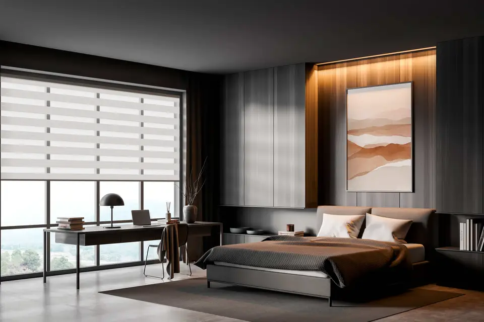 Twinlight Tango shade fabric in a room, photo 1 of 3 from TOP Window Covering