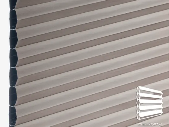 TOP Barolo Blackout 25 mm honeycomb shade fabric swatch in Gray (87615)