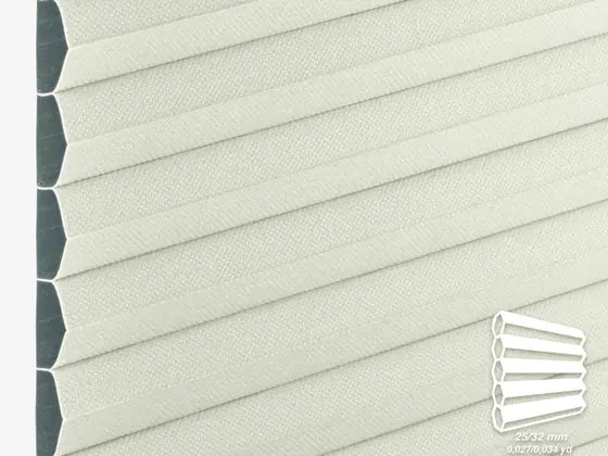 TOP Chianti Blackout honeycomb shade fabric swatch in Ivory (82411-25/32)