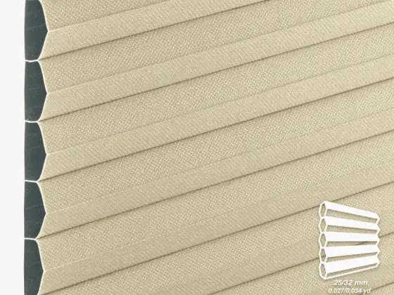 TOP Chianti Blackout honeycomb shade fabric swatch in Sand (82413-25/32)