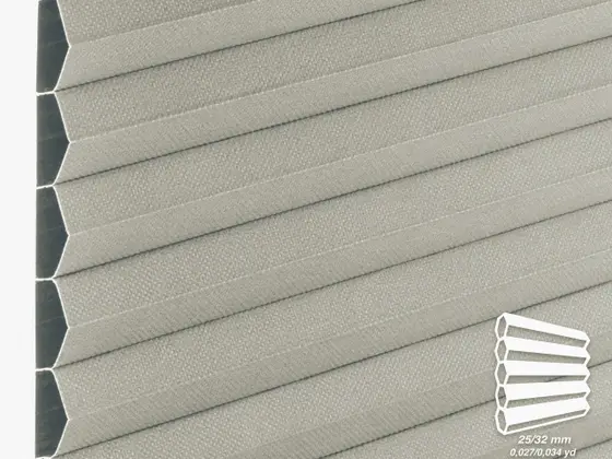 TOP Chianti Blackout honeycomb shade fabric swatch in Gray (82417-25/32)