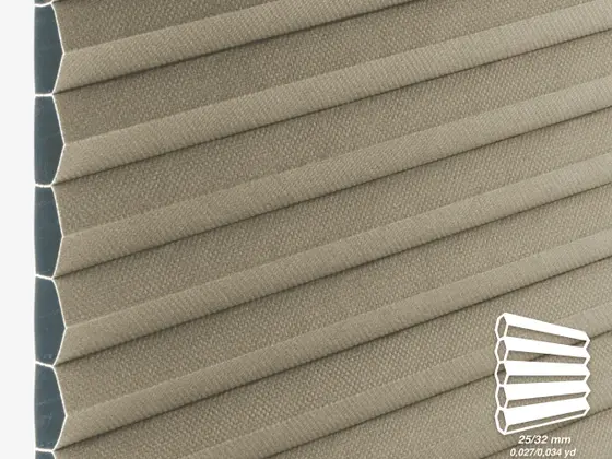 TOP Chianti Blackout honeycomb shade fabric swatch in Dune (82436-25/32)