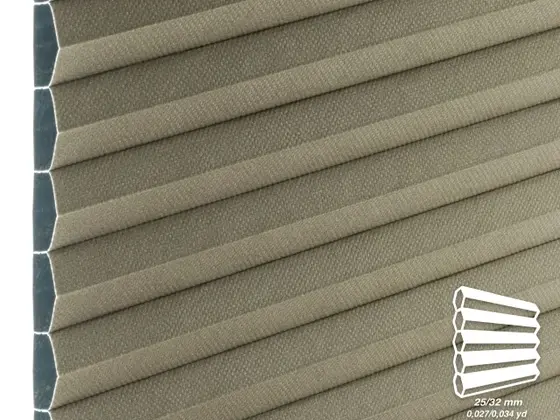 TOP Chianti Blackout honeycomb shade fabric swatch in Taupe (82437-25/32)