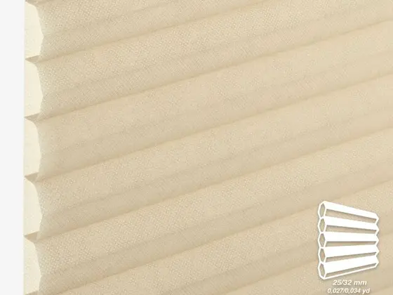 TOP Chianti Translucent honeycomb shade fabric swatch in Sand (82313-25/32)
