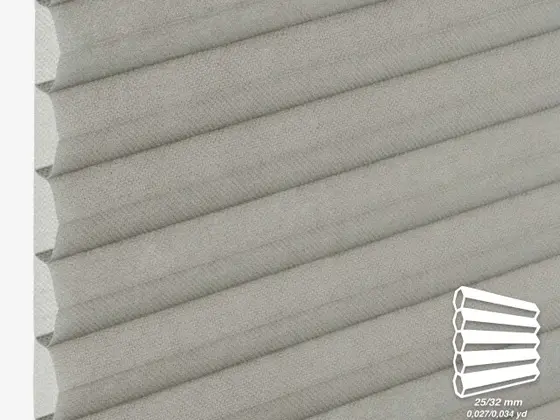 TOP Chianti Translucent honeycomb shade fabric swatch in Gray (82317-25/32)