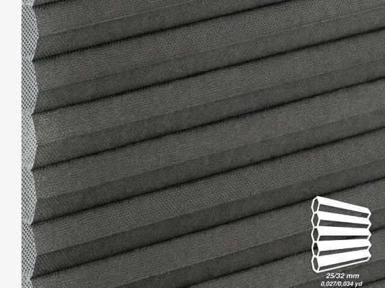TOP Chianti Translucent honeycomb shade fabric swatch in Black (82319-25/32)