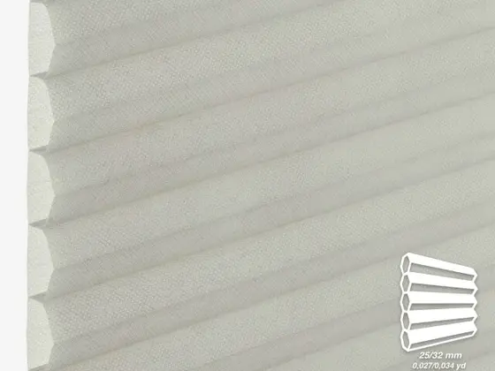 TOP Chianti Translucent honeycomb shade fabric swatch in Light Gray (82334-25/32)