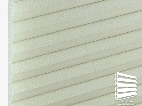 TOP Chianti Translucent honeycomb shade fabric swatch in Cream (82335-25/32)