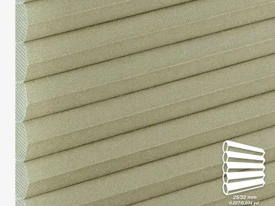TOP Chianti Translucent honeycomb shade fabric swatch in Dune (82336-25/32)
