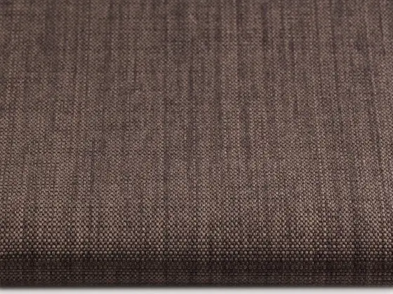 TOP Linen Look Blackout roller shade fabric swatch in Dark Brown (47011)