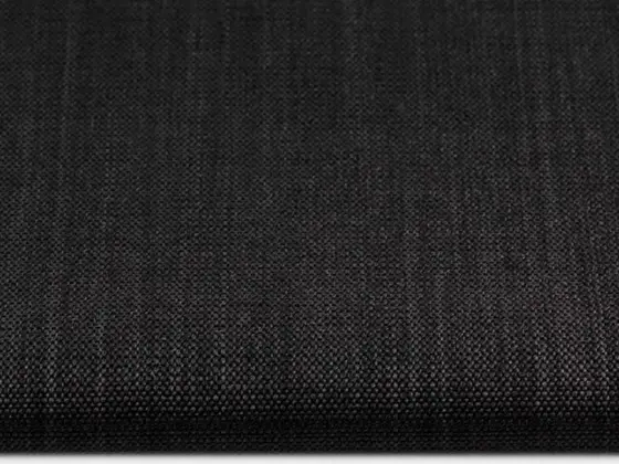 TOP Linen Look Blackout roller shade fabric swatch in Black (47012)