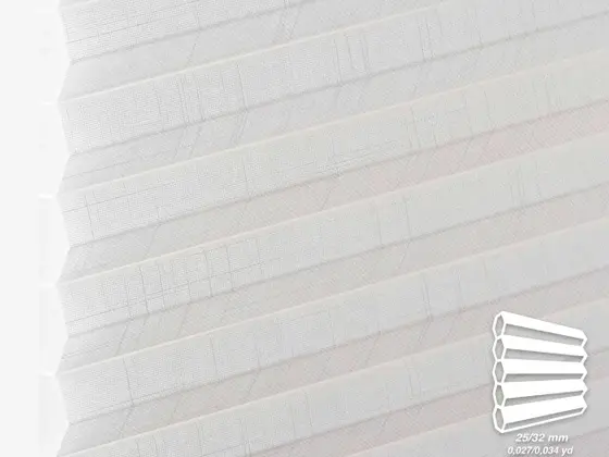 TOP Lonato Translucent honeycomb shade fabric swatch in White (92001-32)