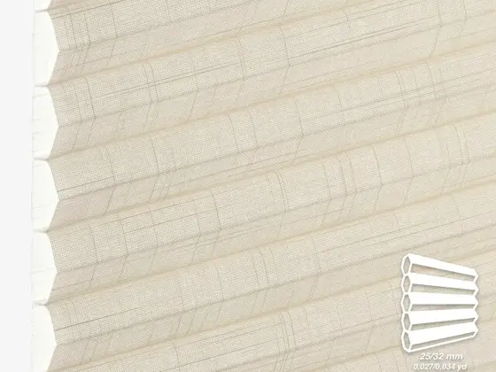 TOP Lonato Translucent honeycomb shade fabric swatch in Sand (92003-32)