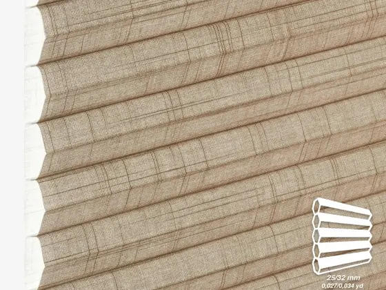 TOP Lonato Translucent honeycomb shade fabric swatch in Brown (92004-32)