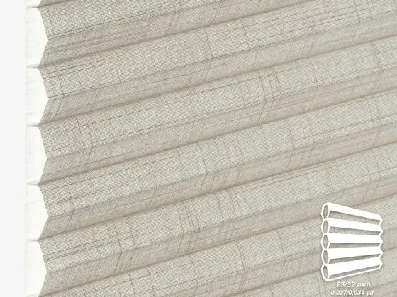 TOP Lonato Translucent honeycomb shade fabric swatch in Gray (92005-32)