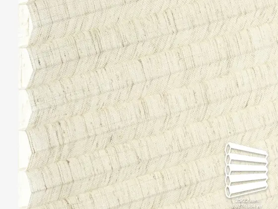 TOP Lonato Translucent honeycomb shade fabric swatch in Linen (92008-32)